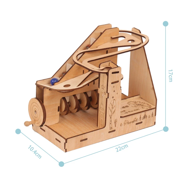 Украина, 3D головоломка, детская деревянная Механическая трансмиссия, модель, для взрослых, собранная игрушка, мраморный слайд-трек, для дня рождения, мужские детские игрушки