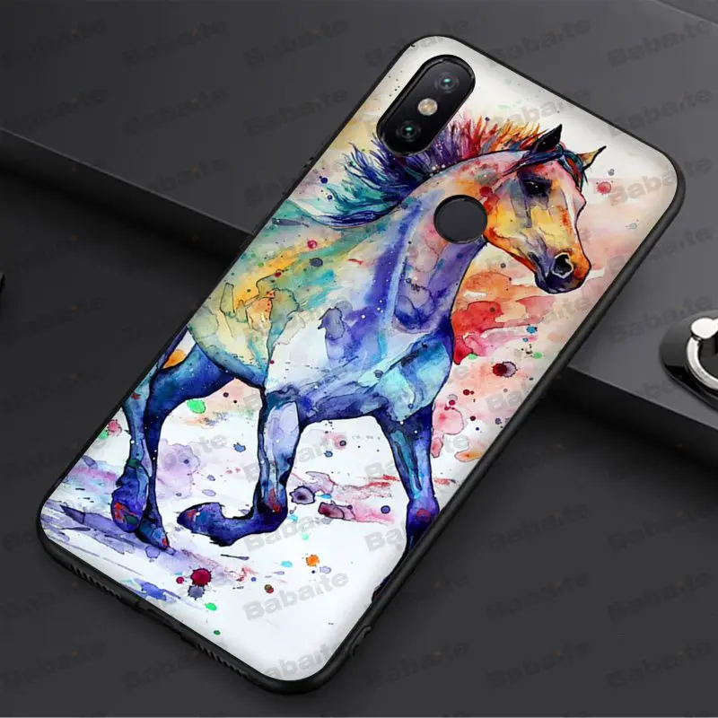 Watercolor horse Running Horses cow animal