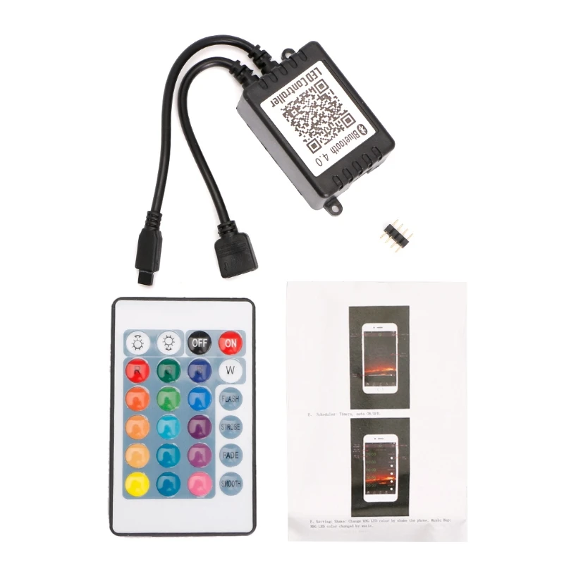 

WiFi Music IR / RF Remote Smartphone WIFI LED RGB Controller APP+24key control