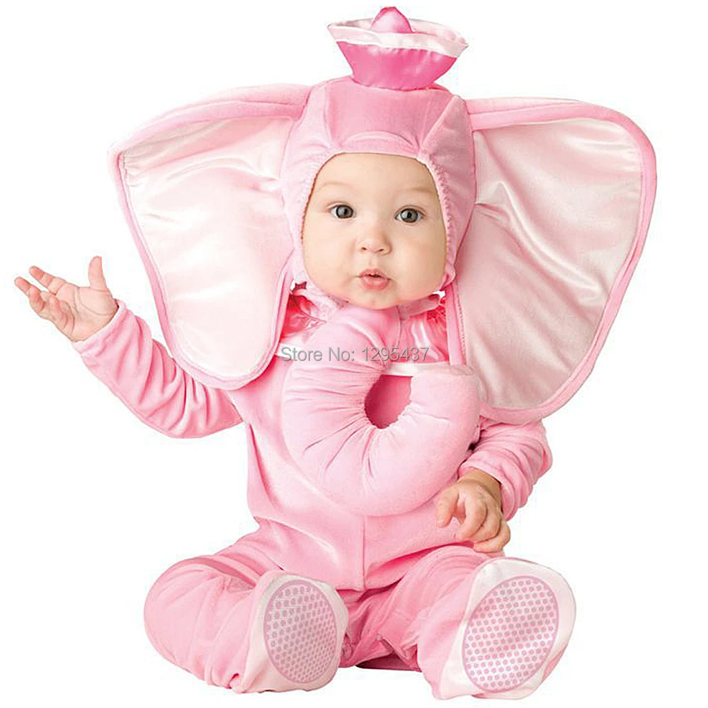 Костюм для маленьких девочек с изображением розового слона с изображением животных, костюм для хеллоуина костюмы косплей праздничный костюм Пурима