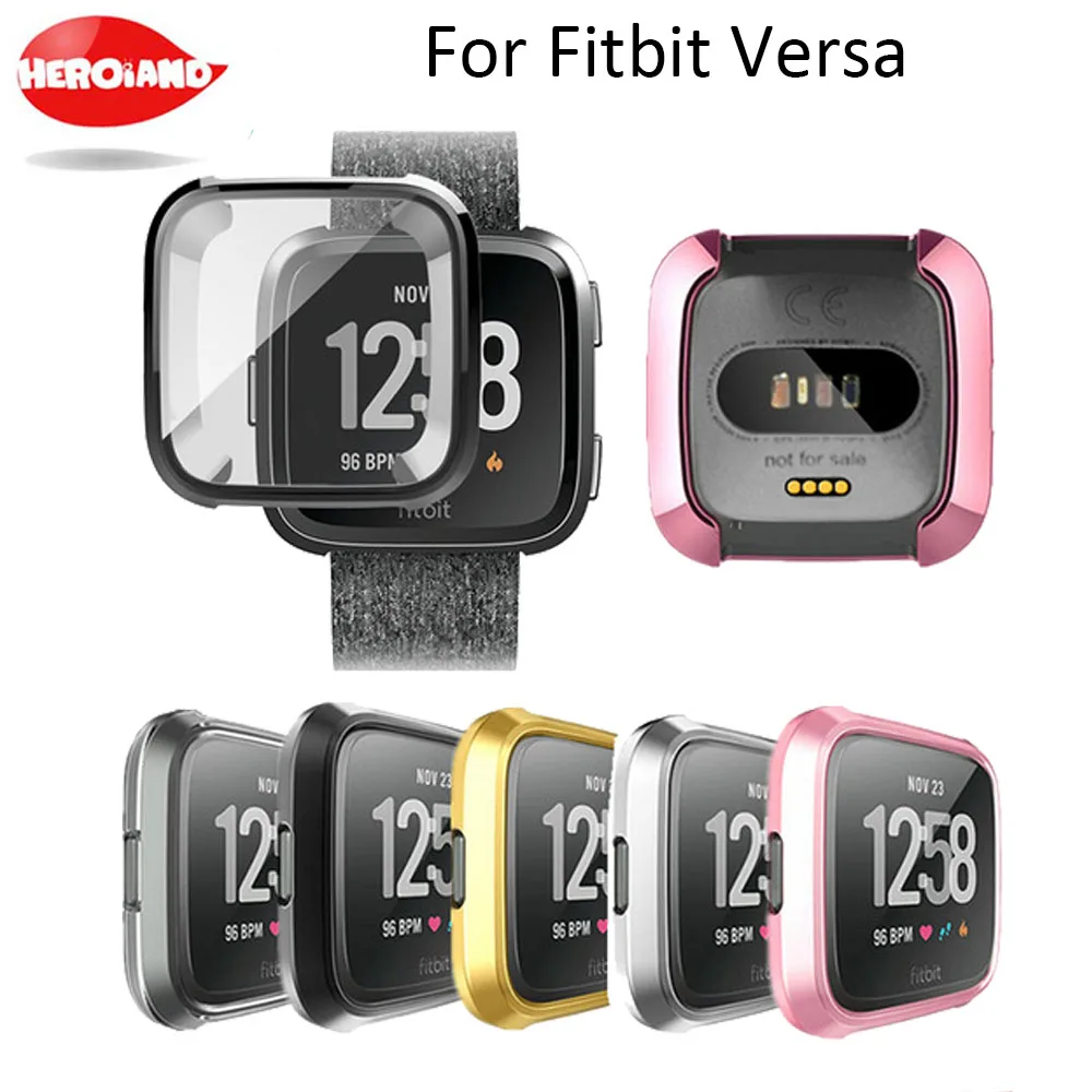 

Ultra-thin Soft Plating TPU Protection Silicone Case Cover For Fitbit Versa wearable Cover Shell caver devices smartwatch watch