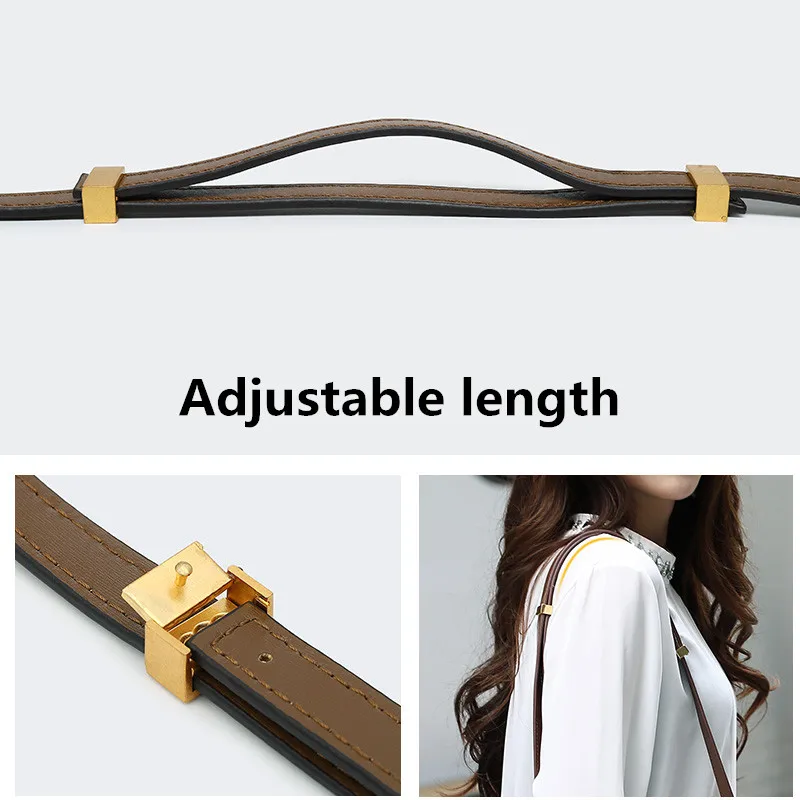  2019 Woman The single shoulder bag New pattern Cowhide Diagonal span BOX Lock the small square bag  - 33057901642