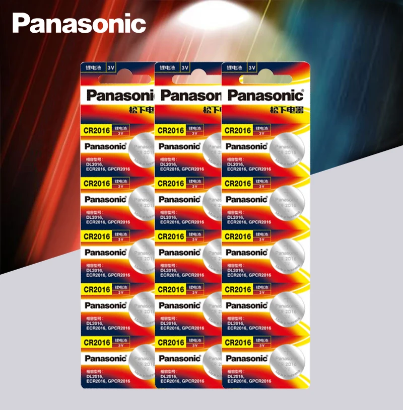 

Panasonic Top Quality Lithium Battery 15PCS/LOT 3V cr2016 Button Battery Watch Coin Batteries cr 2016 DL2016 ECR2016