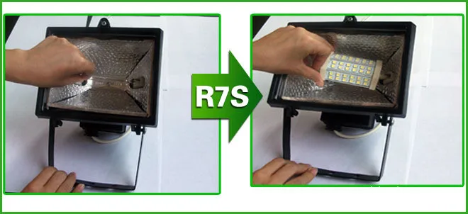 R7S светодиодный светильник SMD 5730 с регулируемой яркостью 15 Вт 20 Вт 30 Вт 78 мм, 118 мм, 189 мм AC85-265V светодиодный светильник съёмный Галогеновый прожектор