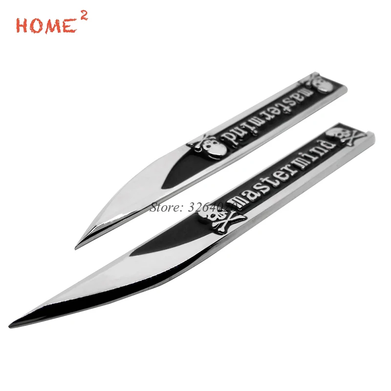 Car Side Fender Stickers for Mastermind Skull Logo Metal Blade Badge Emblem Decals for Land Rover Ferrari Renault Opel LADA BMW Car Side Fender Stickers for Mastermind Skull Logo Metal Blade Badge Emblem Decals for Land Rover Ferrari Renault Opel LADA BMW