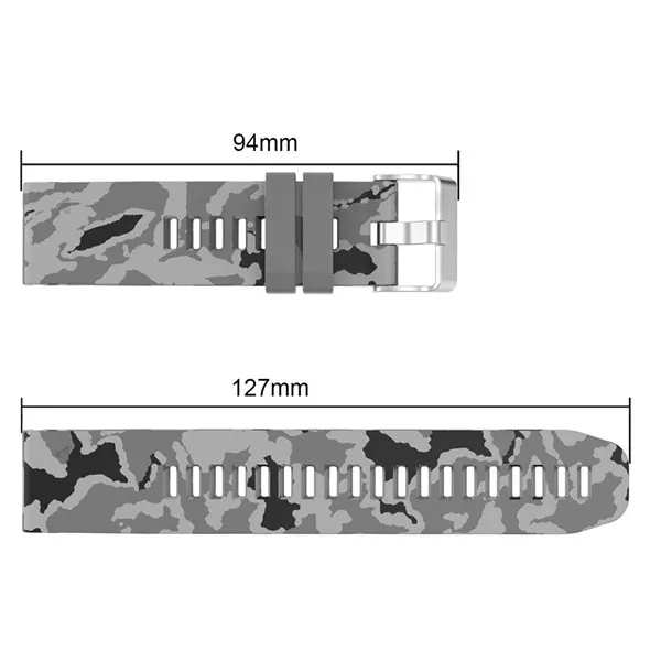 Сменный силиконовый ремешок для часов Garmin Fenix 5, gps, комплект быстрого крепления, набор для установки, умный ремешок, силиконовый браслет - Цвет: Gray Camouflage