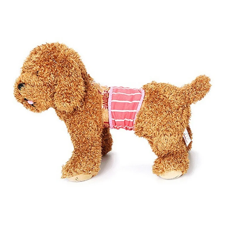 Многоразовый специальный подгузник для собак удобный и удобный мягкий унитаз тренировочный с собакой нижнее белье Прочный Пояс - Цвет: Розовый