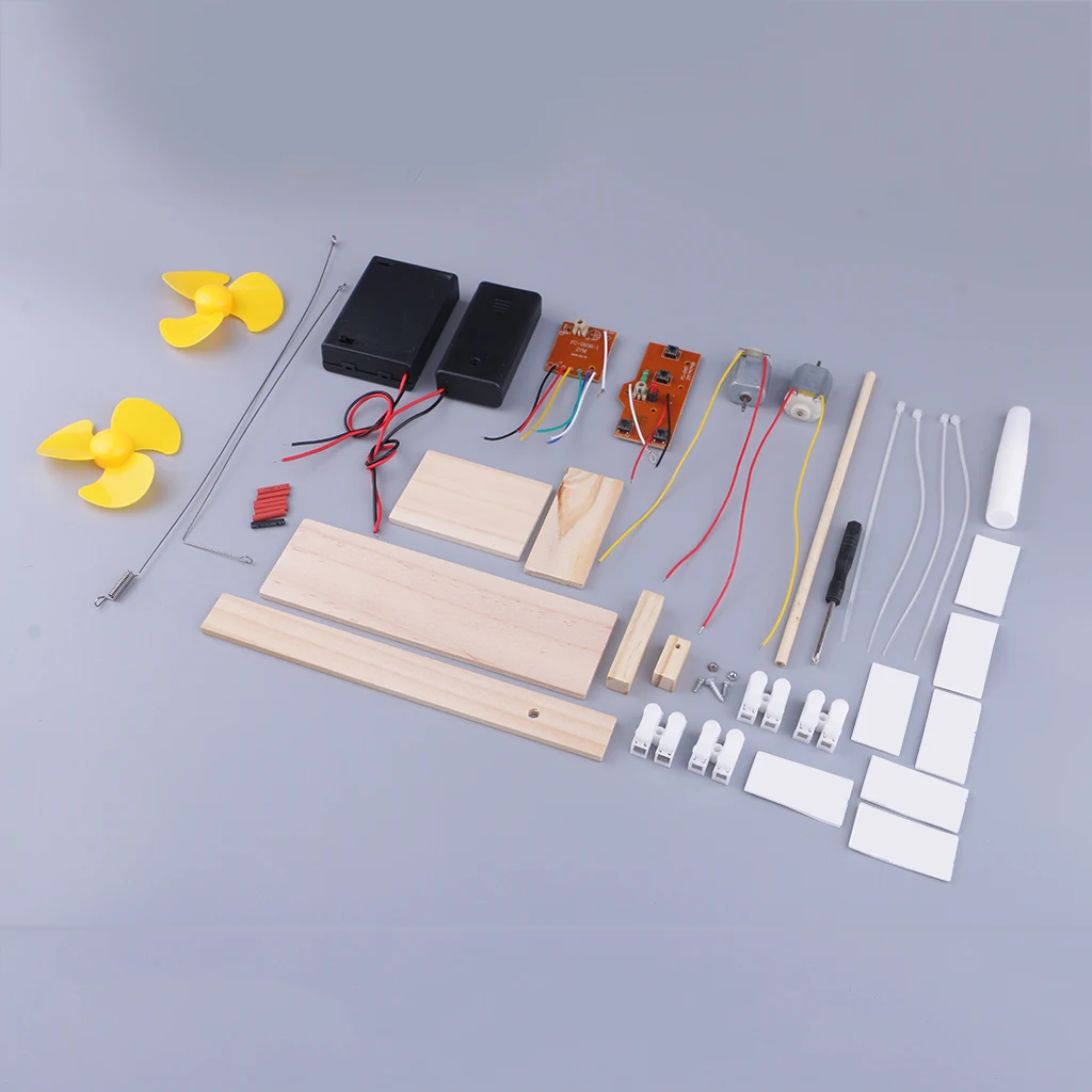 RC Speedboat Remote Control Boat DIY Mini Power Boat Assembly Model Kids Exercise Ability Educational Toys For Children