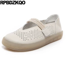 Женщин Китай Широкая посадка Женская обувь Размер 9 Мэри Джейн воздухопроницаемый ручной работы лето сандалии резиновая подошва выдолбить Мода отправка капель красивая весенняя осень европейская крюк-петля