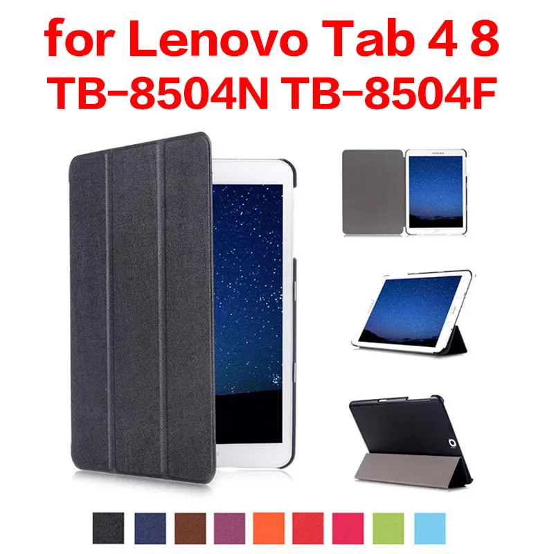 Чехол для lenovo Tab 4, 8 TB-8504N TB-8504F личи из искусственной кожи случаях планшетный защитный чехол вкладка 8,0 дюйма 4, 8 504 крышка Shell Кожа