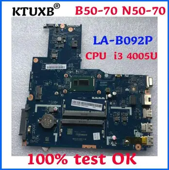 

KTUXB ZIWB2/ZIWB3/ZIWE1 LA-B092P motherboard for Lenovo B50-70 N50-70 notebook motherboard CPU i3 4005UDDR3 100% test work