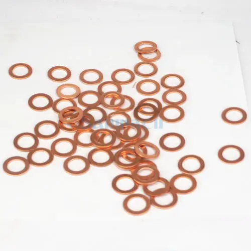 

Multiple Thick 2mm Copper Flat Gaskets Crush Washer Sealing Ring Spacer For Boat