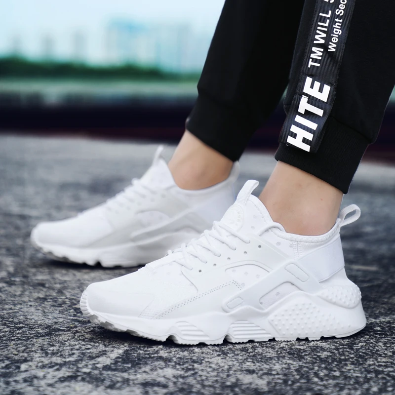 

2019 Spring Casual Men Shoes Fashion Mens Sneakers Casual Breathable Youth Trend White Men's Shoes Light Sneakers Men HH-414