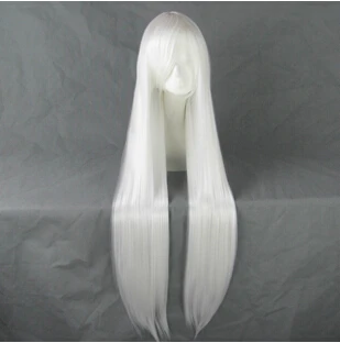 

Inuyasha Sesshoumaru Cos Wig Cosplay party Wigs White 100CM Long straight hair + Free Wig Cap