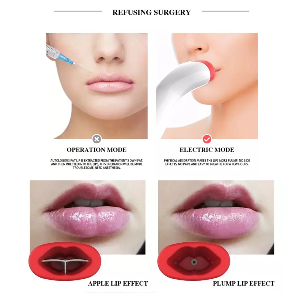 1 шт. USB Перезаряжаемый Электрический силиконовый инструмент для увеличения губ, сексуальный полный инструмент для увеличения губ, инструмент для массажа губ