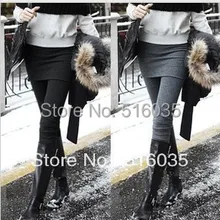 Женская юбка, брюки, юбки с леггинсами, зимние теплые леггинсы, модные Стрейчевые штаны для женщин, 3 цвета