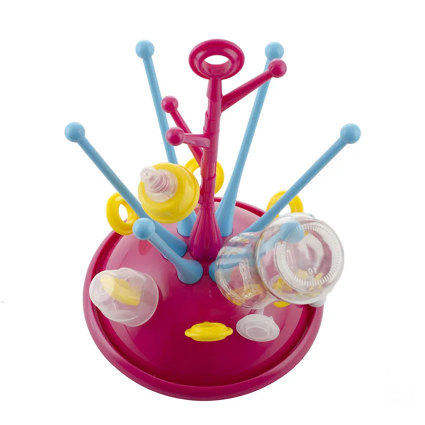 3Colors New Safe Baby Bottle Drying Racks Infant Feeding Shelf PP+ABS Healthy Bottle Drainer Pacifier Holder Baby Bottle Dryer5