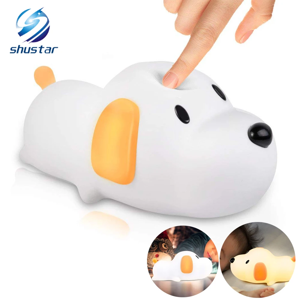 

Night Lights for Kids Beside Lamp with Warm/Cool White Touch Control Adjustable Brightness Safe Silicone + ABS Timer Setting