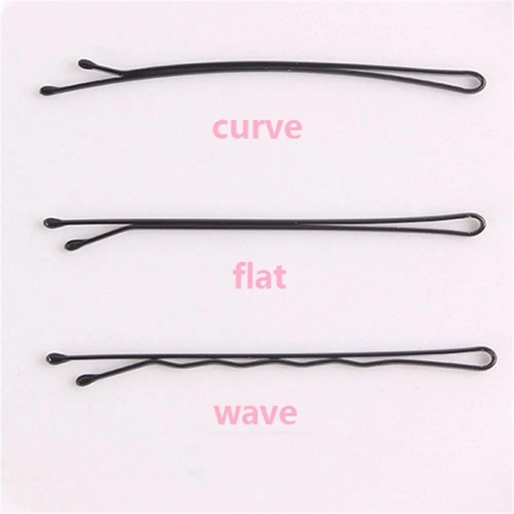 New Fashion 24/30Pcs Invisible Hair Clips Flat Top Bobby Pins Wave Curve Hair Grips Salon Barrette Black Hair Accessories