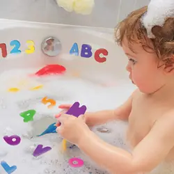 36 шт./компл. буквенно-цифровой буквенная Головоломка Детские игрушки для ванной мягкие EVA Детские для детей Водные Игрушки для ванной