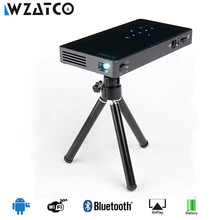 WZATCO CT50S Mini Led Projecteur Portable Intelligent WIFI Projecteur De Poche Android 4.4/7.1 HDMI USB SD Home Cinéma Beamer Proyector