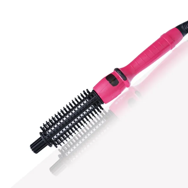 New Korean Design Plastic Rubber Coating Handle Nylon Brush New Korean Design Plastic Rubber Coating Handle Nylon Brush Ceramic Round Electric Hair 2in1