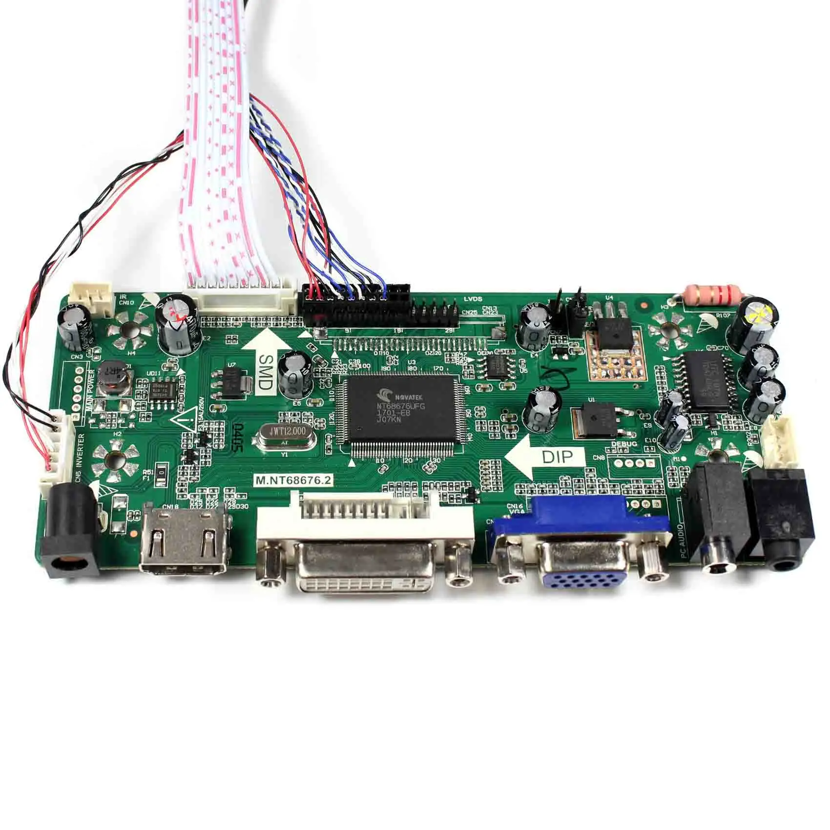 Плата контроллера аудио ЖК дисплея HD MI DVI VGA для экрана 15 6 дюймов B156XW02 LP156WH2 1366X768|board