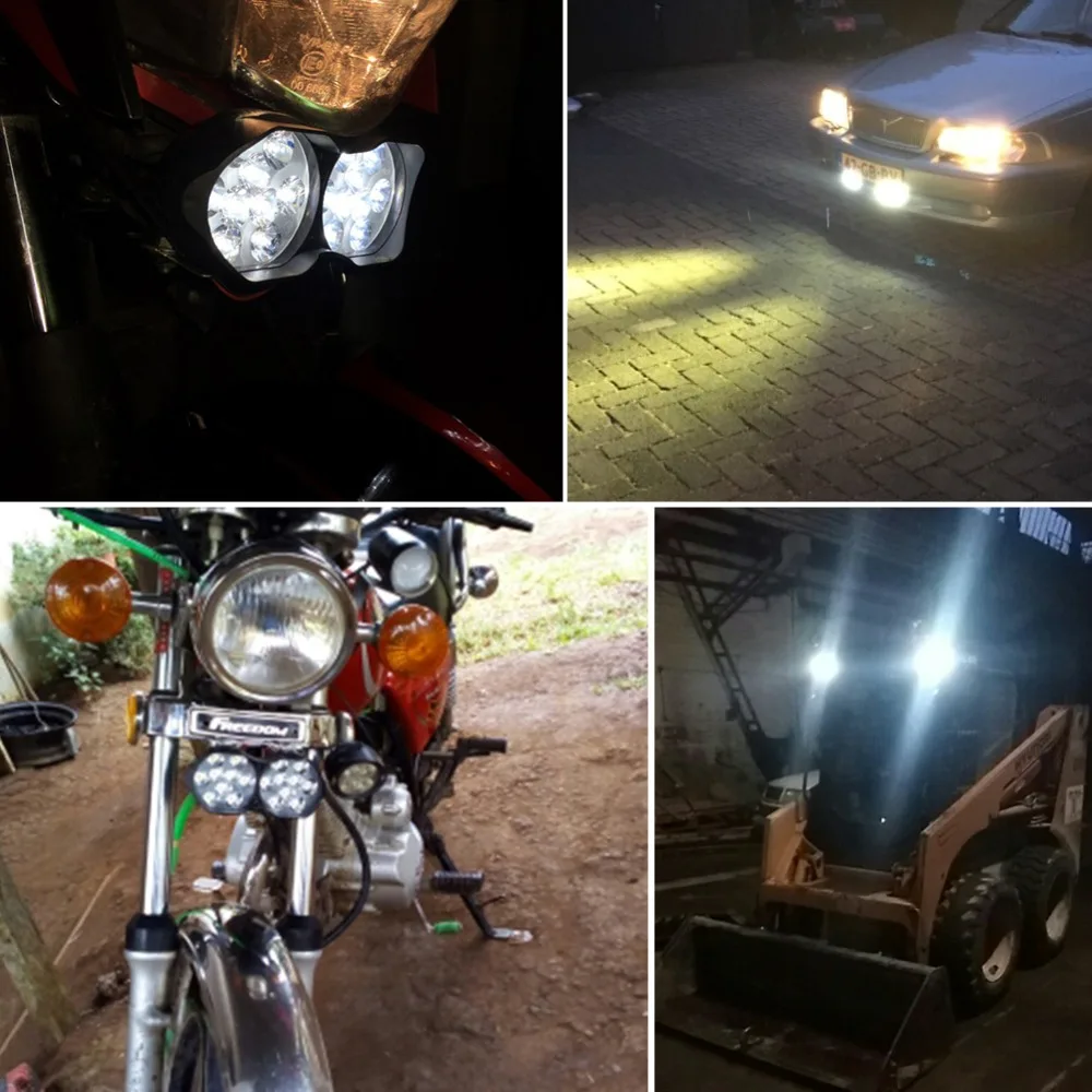 Мото рабочий Точечный светильник фара для мотоцикла ATV скутер противотуманный LED