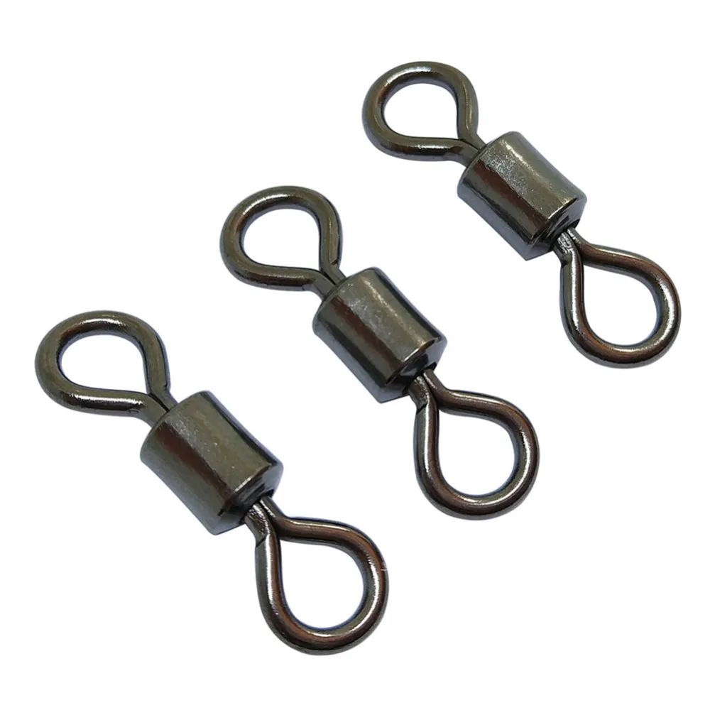 10/20-pieces Fishing Swivels Rolling Swivel #14-#10/0 Stainless Steel Hook Connector Lure Link Carp Tools | Спорт и развлечения