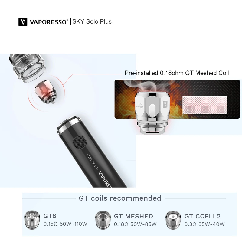 Vaporesso электронная сигарета Sky Solo Plus комплект капельного наконечника 510 вейп ручка