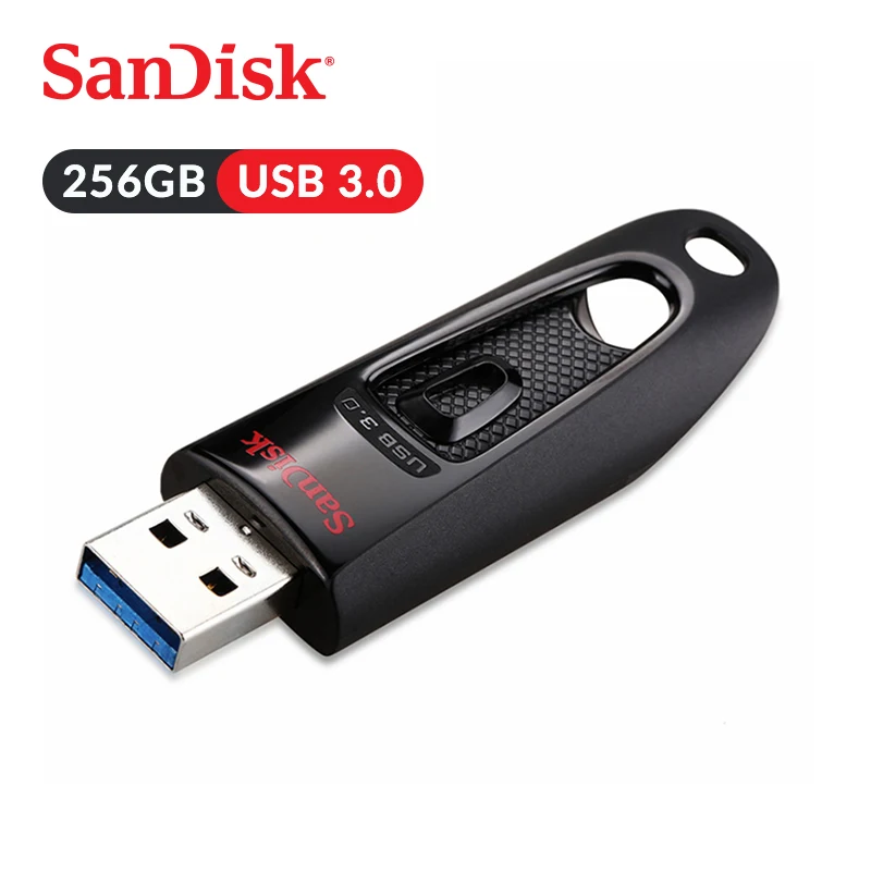 Двойной Флеш накопитель SanDisk USB флэш Ultra CZ48 U диск 256 ГБ 100 МБ/с. USB3.0 палка ручной