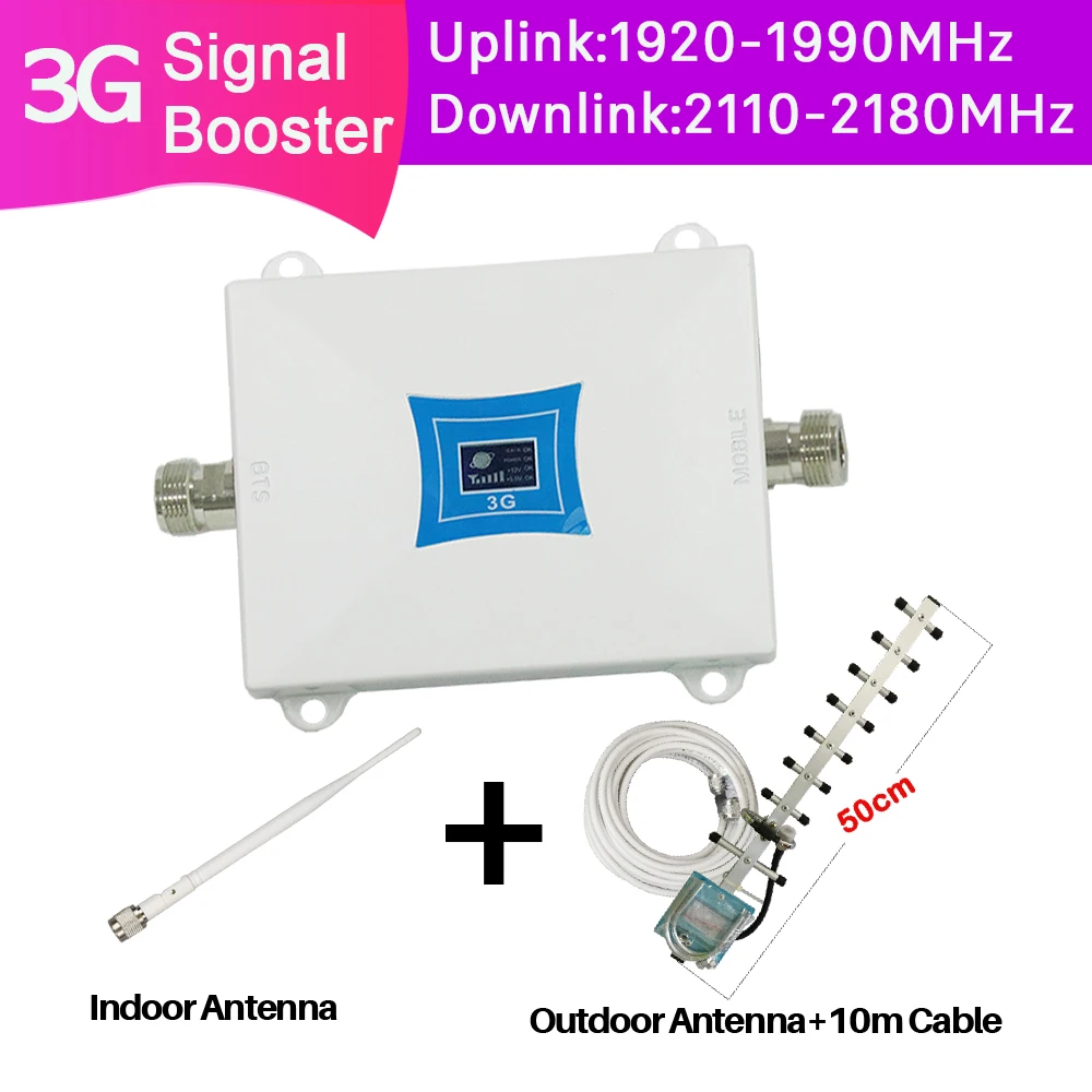 

3G WCDMA 2100mhz Cellular Signal Booster LCD Display 3G UMTS Mobile Repeater 60dB Gain 3G UMTS 2100 Signal Amplifier Antenna Set
