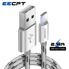 EECPT кабель usb type-C для samsung S9 S8, кабель для быстрой зарядки и передачи данных type-C, зарядный кабель для телефона Xiaomi mi 9, красный, mi Note 7, huawei