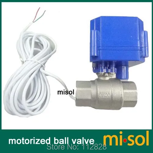10 шт моторизованный шаровой клапан 3/4 &quotNPT DN20 2 способа 12VDC CR04 электрический из