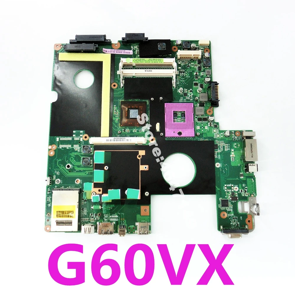 

G60VX PGA478MN Mainboard REV2.1 For ASUS G60V G60VX Laptop motherboard DDR2 60-NV3MB1200-A05 100% Tested