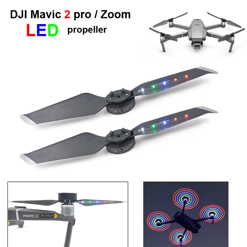 

STARTRC DJI Mavic 2 LED Flash 8331 Low Noice Propellers Rechargeable Battery Propellers For DJI Mavic 2 Pro Zoom Accessories