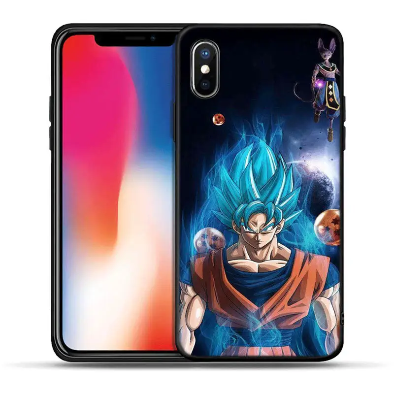 Dragon Ball Z Super DBZ Goku Модный чехол для IPhone X XR XS Max 8 7 Plus 6 6S Plus 5 5S SE чехол для телефона мягкий ТПУ чехол Etui