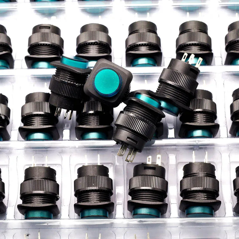 Light without lock / self reset switch /R16 504BD 16MM 3A/250V greenin