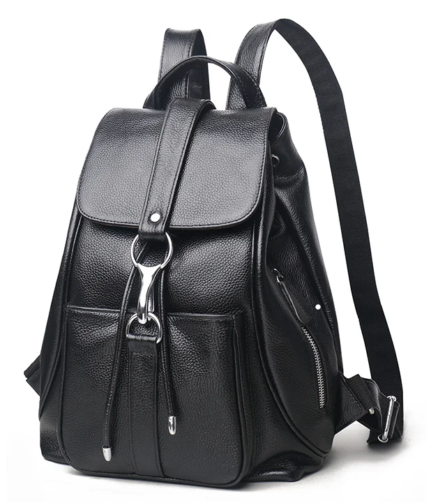 

2pcs K296 Genuine Leather Female BagAnti-theft Leather Shoulder Bag/ Backpack