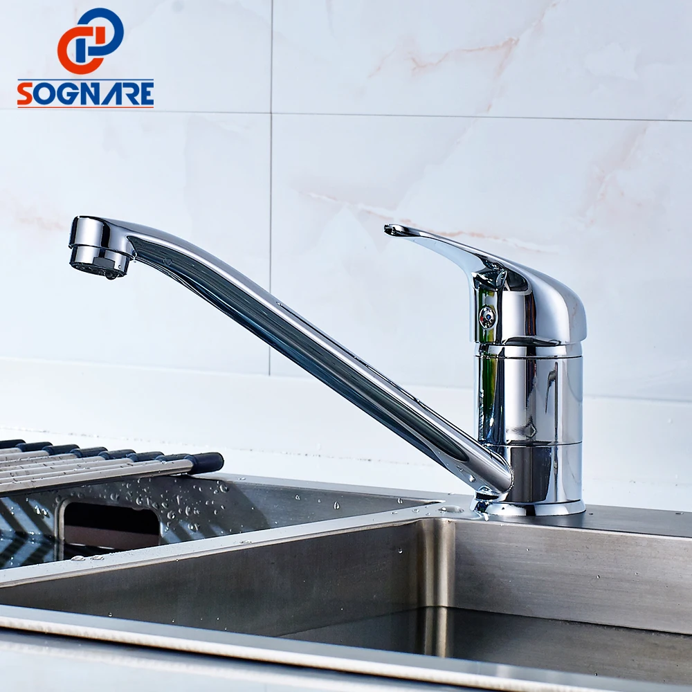 

Kitchen Faucet Sink Faucet Chrome Mixer Faucet 360 Degree Rotating Deck Mounted Cold and Hot Kitchen Mixer Taps Torneira D3101