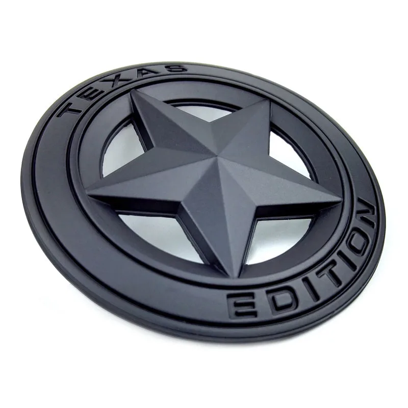 

72mm Thick Metal Zinc TEXAS EDITION Hollow Out Star Badge Sticker Car Styling Decor for The JEEP Wrangler Liberty Grand Cherokee