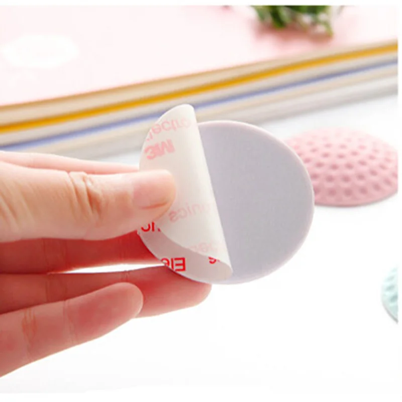1Pcs Door Knob Rubber Silencer Crash Pad Bathroom Door Wall Protectors Round Doorknob Lock Protective Products Home Wall Sticker