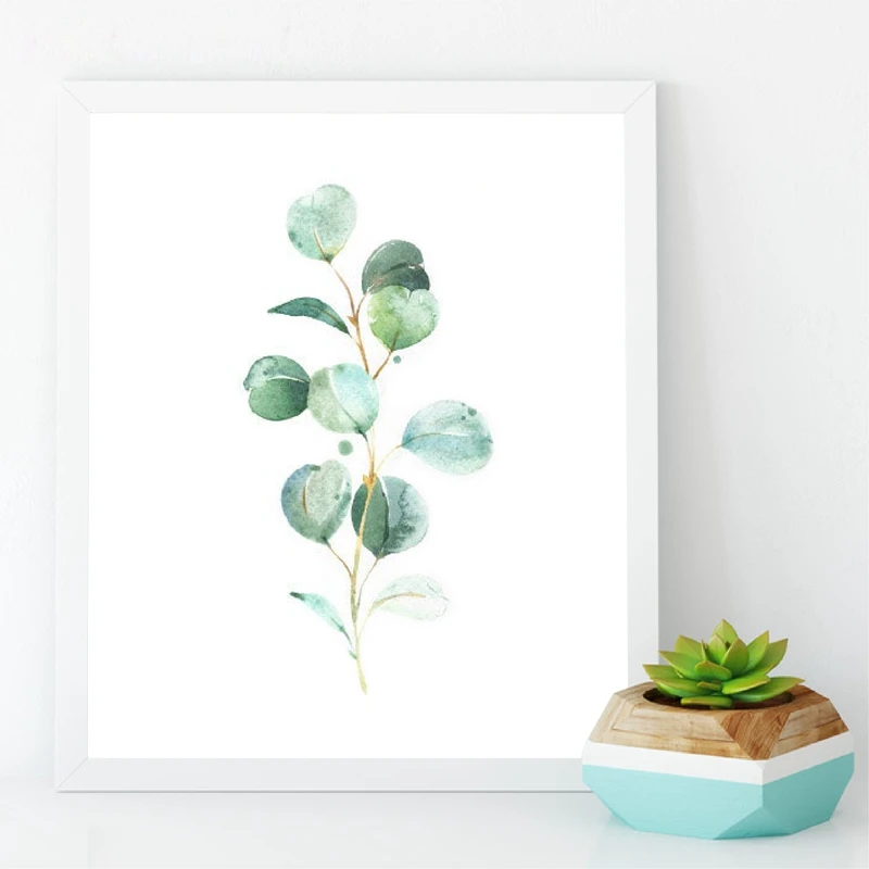 Leaf Botanical Greenery Leaves Art Prints Wall Decor