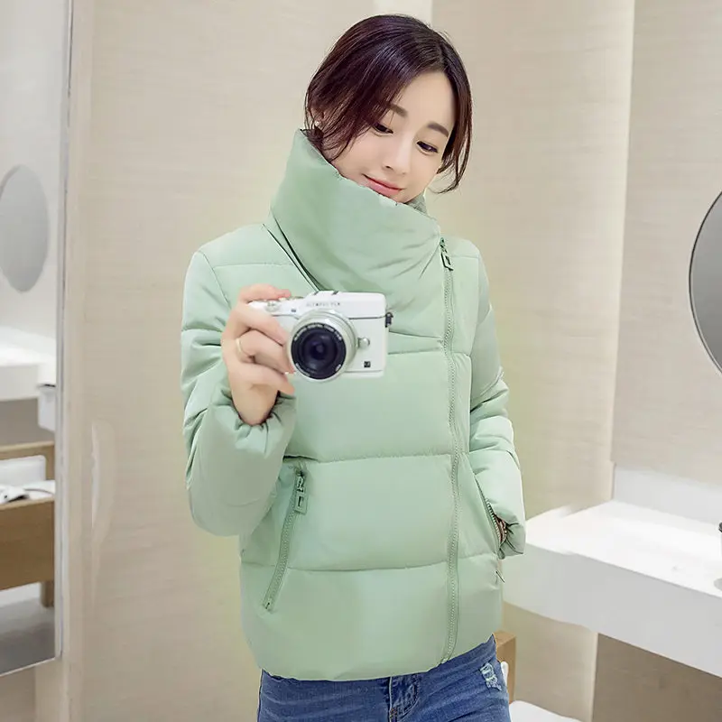 Stand Collar Short Parka Cotton Wadded Womens Winter Jackets Abrigos Mujer Invierno 2019 Coat Women Winter Jacket Women C3740