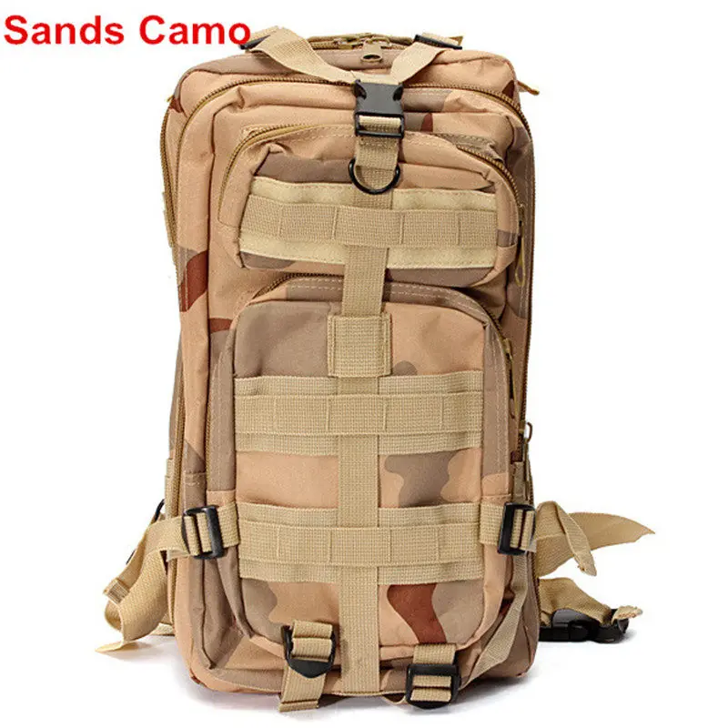 30L военный тактический рюкзак, рюкзак, регулируемый, для путешествий, кемпинга, треккинга, камуфляжная сумка, для улицы, спортивная сумка, армейская сумка - Цвет: Sands Camo