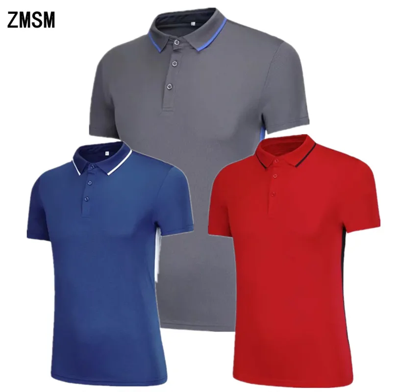 ZMSM 2018 Short Men's Exercise Polo Quick Dry Polyester Running fitness