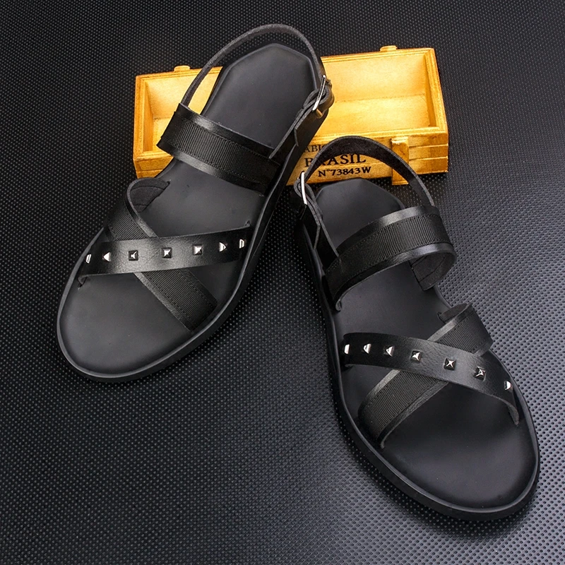 men's criss cross slippers
