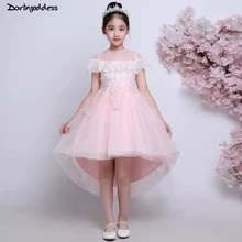 Pink Flower Girl Dresses for Weddings Ball Gown High Low Little Kids Pageant Dress First Communion Dress For Girls Evening Gown Pink Flower Girl Dresses for Weddings Ball Gown High Low Little Kids Pageant Dress First Communion Dress For Girls Evening Gown