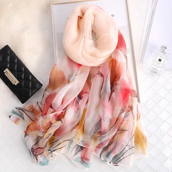 

Femme beach shawls lady wraps fashion floral print women scarves summer spring foulard pashmina long scarf