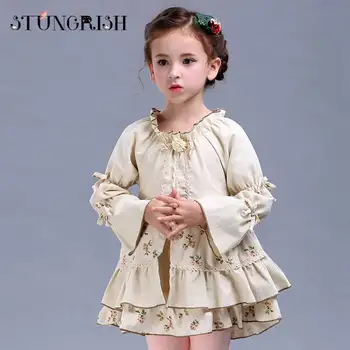 

Autumn princess dresses for girls long sleeve elegant kids party evening costume frocks Ruffle children wear age for 3-12 yrs